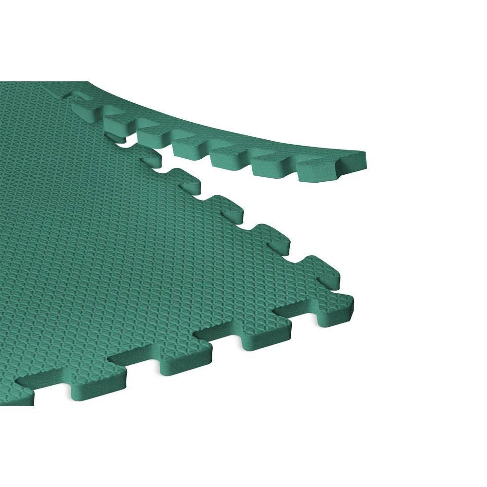 Dark Green 24 in. x 24 in. Eva Foam Interlocking Tile (24-Tile) J8087