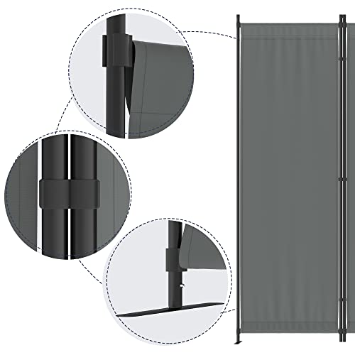 Black 4 Panel Folding Room Divider T920