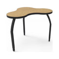 Adjustable Desk with Oak Laminate and 4 Silver Legs C15560