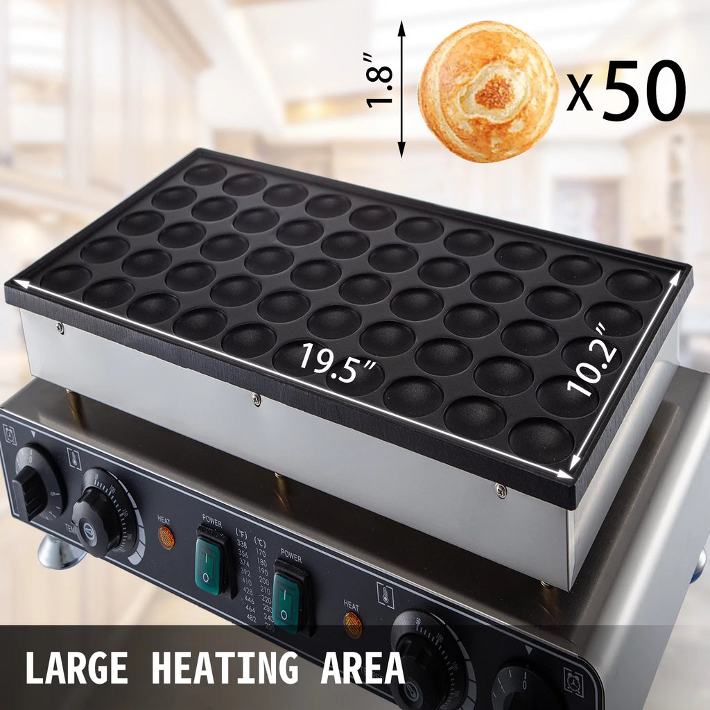 110V 50 Pieces 1700W Nonstick Mini Dutch Pancake Maker G743641