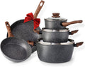 Non Stick Granite 8 Pieces Induction Cookware Set C86387