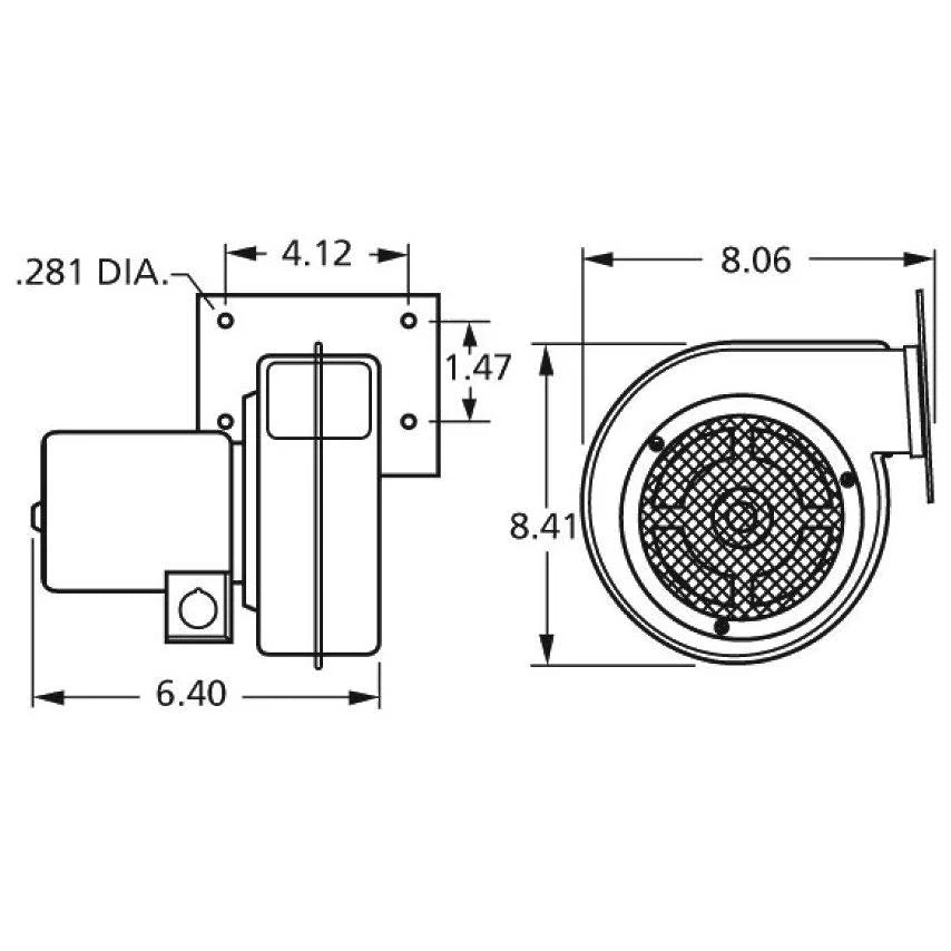 Pellet Stove Convection Blower Fan 115 Volts Z84225