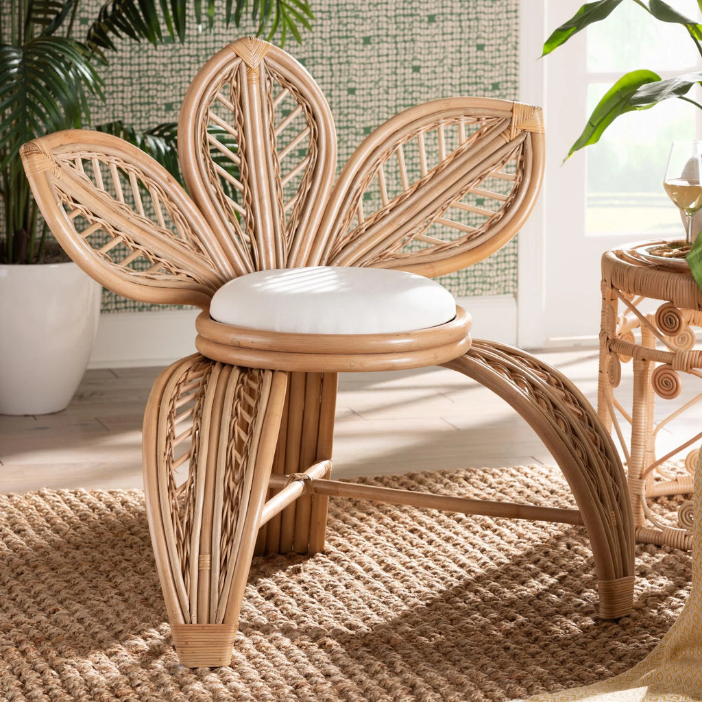 Natural Rattan Leaf Accent Chair N669478