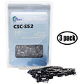 3-Pack 14" Semi Chisel Saw Chain, 3/8" Low Profile, 0.050" Gauge, 52 Drive Links O5276