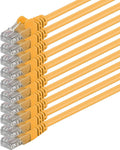 Yellow 10 Pieces Ethernet Gigabit LAN Network Cable RJ45 UTP Patch Cable T735941