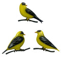 Set of 3 Metal Goldfinches Birds Wall Decorations N840703