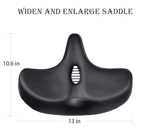 Oversized Comfort Bicycle Saddle Replacement with Memory Foam PU Cushion H5349
