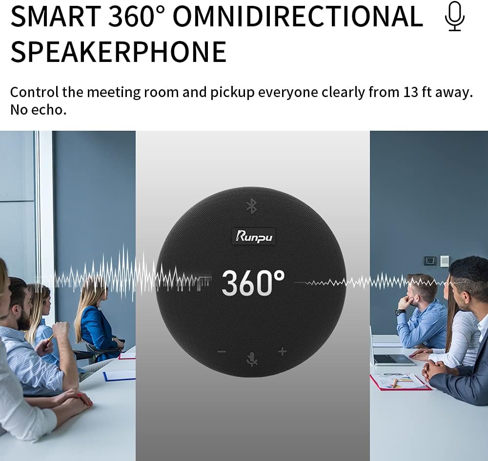 HD1080P PTZ Conference Room Camera with Wireless Bluetooth USB Conference Microphone and Speaker L627365