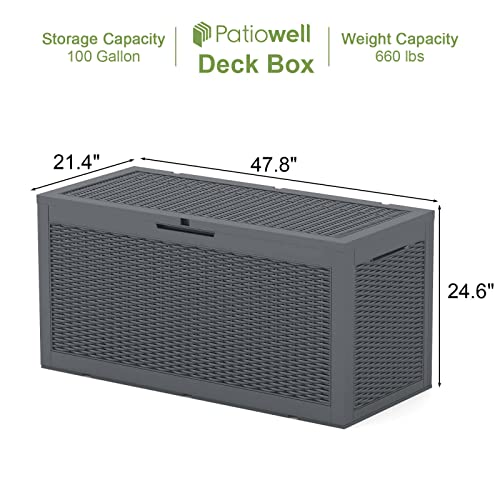100 Gallon Waterproof Resin Outdoor Storage Box D664866