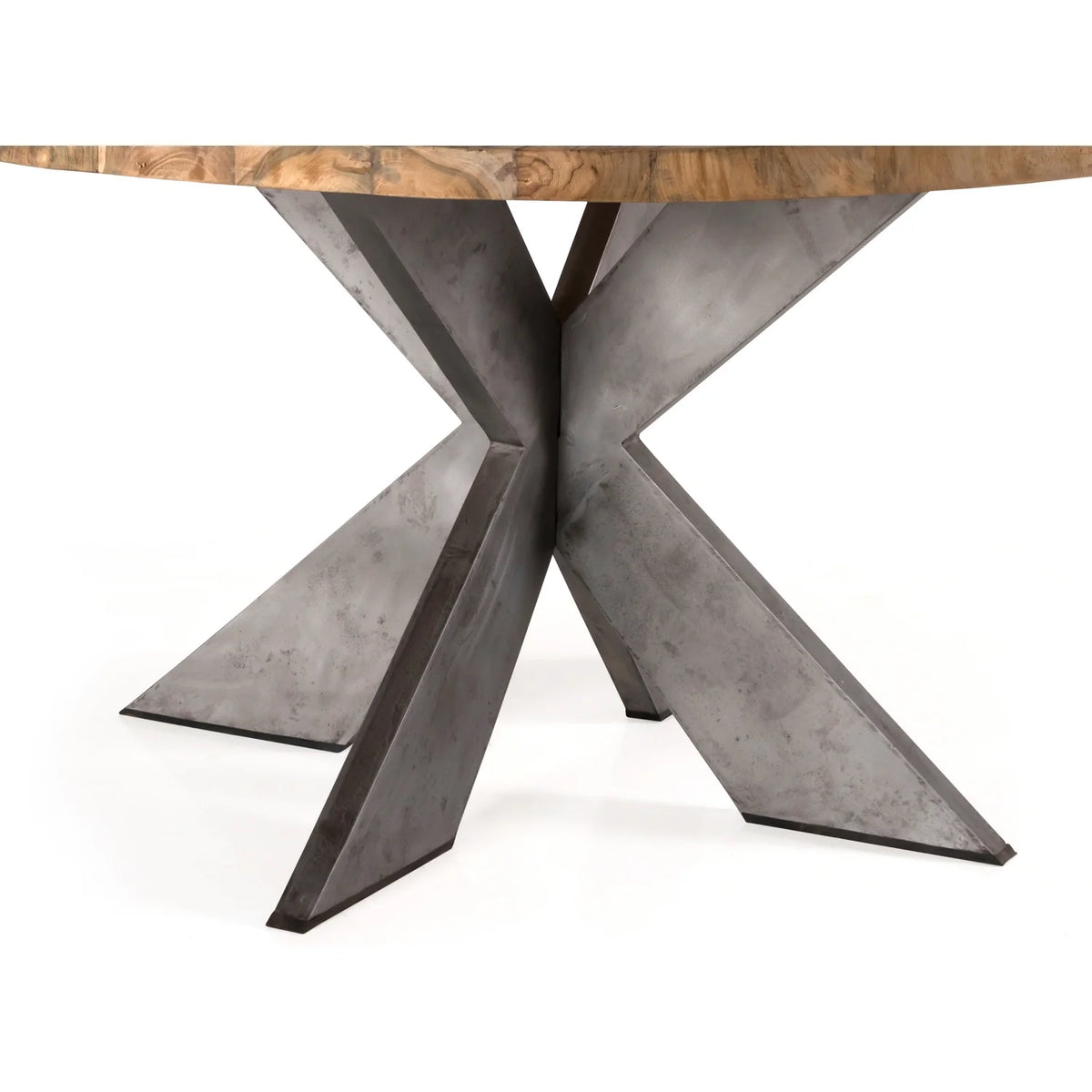 Round Recycled Teak Wood Dining Table T7652