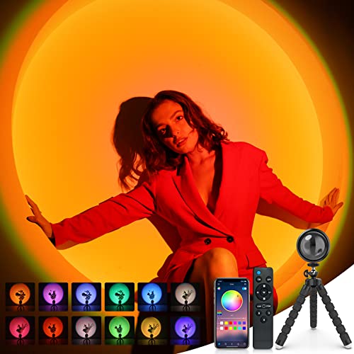 LED Sunset Projection Lamp with Remote Control U2944