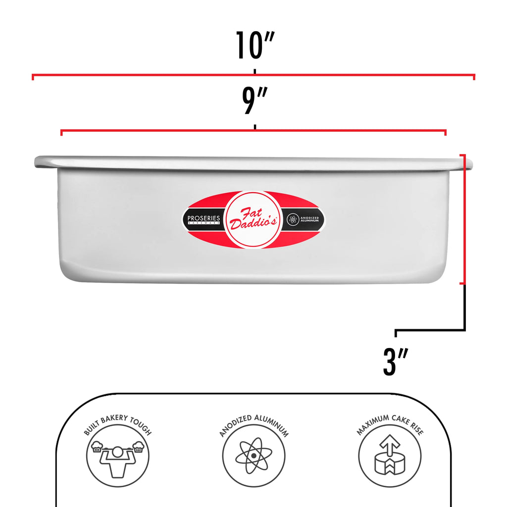Anodized Aluminum Square Cheesecake Pan, 9 x 3 inch K670