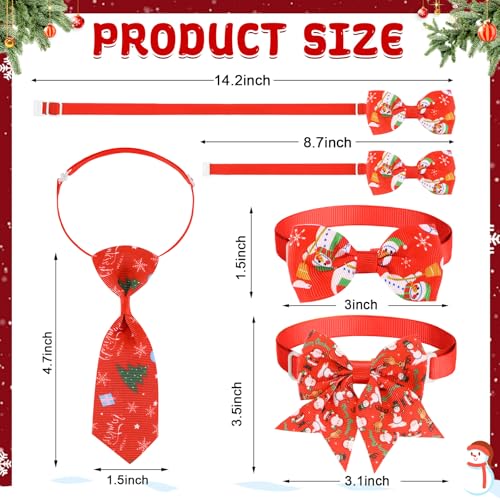 240 Pcs Christmas Dog Bow Ties Collars Set A80215