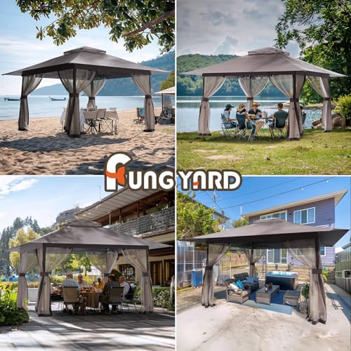 10x10 Pop Up Gazebo with Mosquito Nettings D845