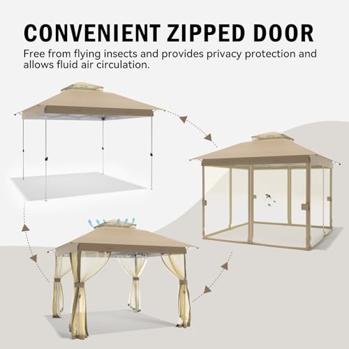 10x10 Pop Up Gazebo with Mosquito Nettings D845