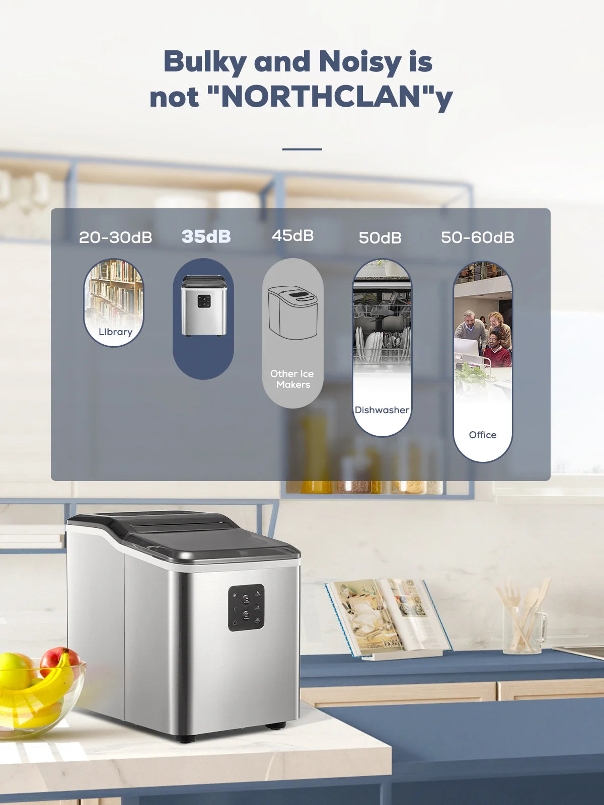 Countertop Ice Maker 28lbs in 24h Stainless Steel U53300