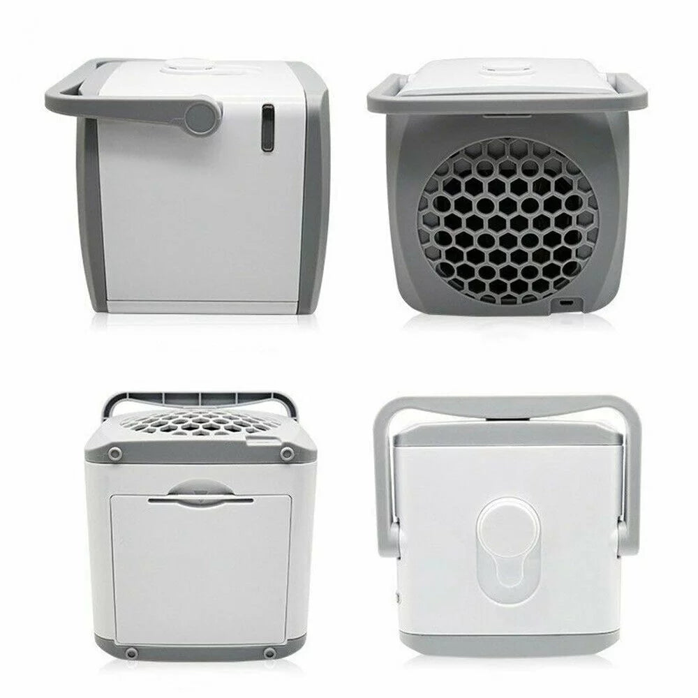 Portable Mini Air Conditioner USB Cooling Fan, 3-in-1 Humidifier, White, 200ml J62710