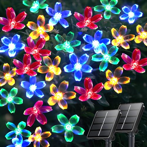 32LED 55FT Solar String Lights with 8 Lighting Modes R8684