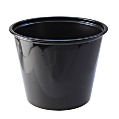 Black 5.5 Ounce Plastic Portion Cup F378888