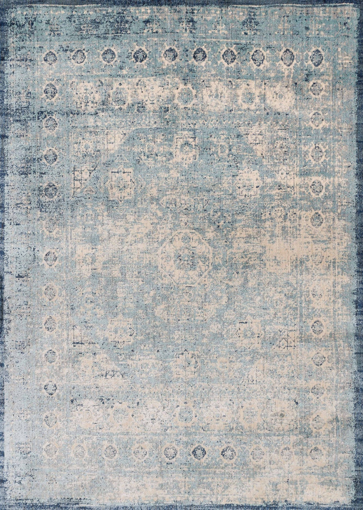 Lt. Blue Ivory Rug J689705
