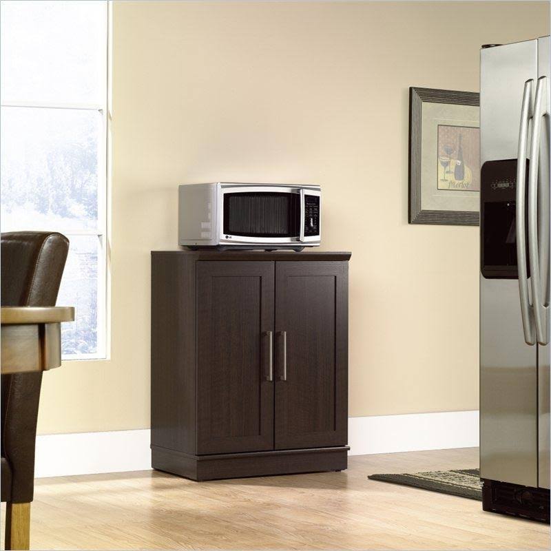 Dark Oak Microwave Cabinet W840