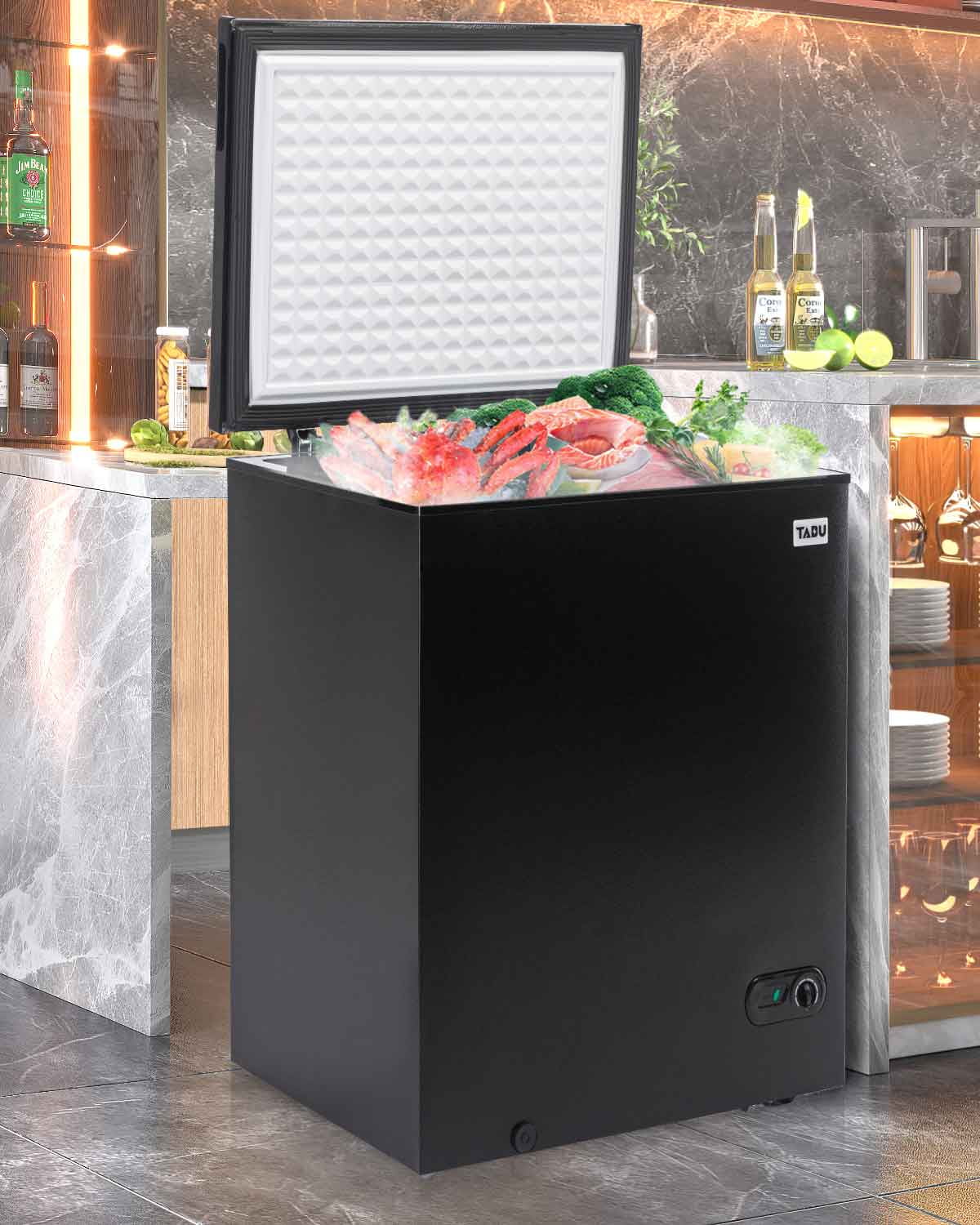 10.0 Cu Ft Black Chest Freezer with Removable Basket J4567