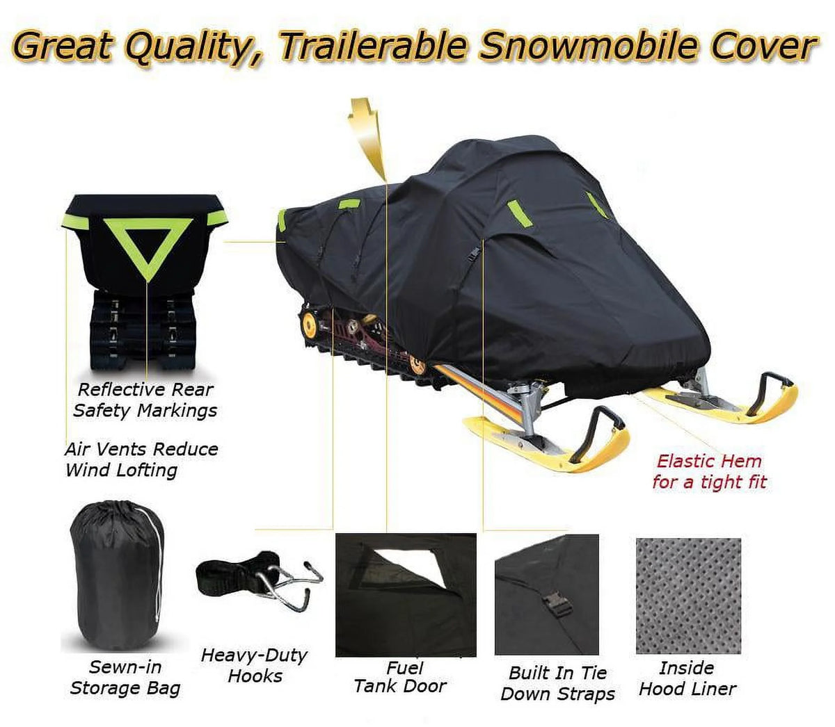 Trailerable 600 Denier Snowmobile Cover P181494