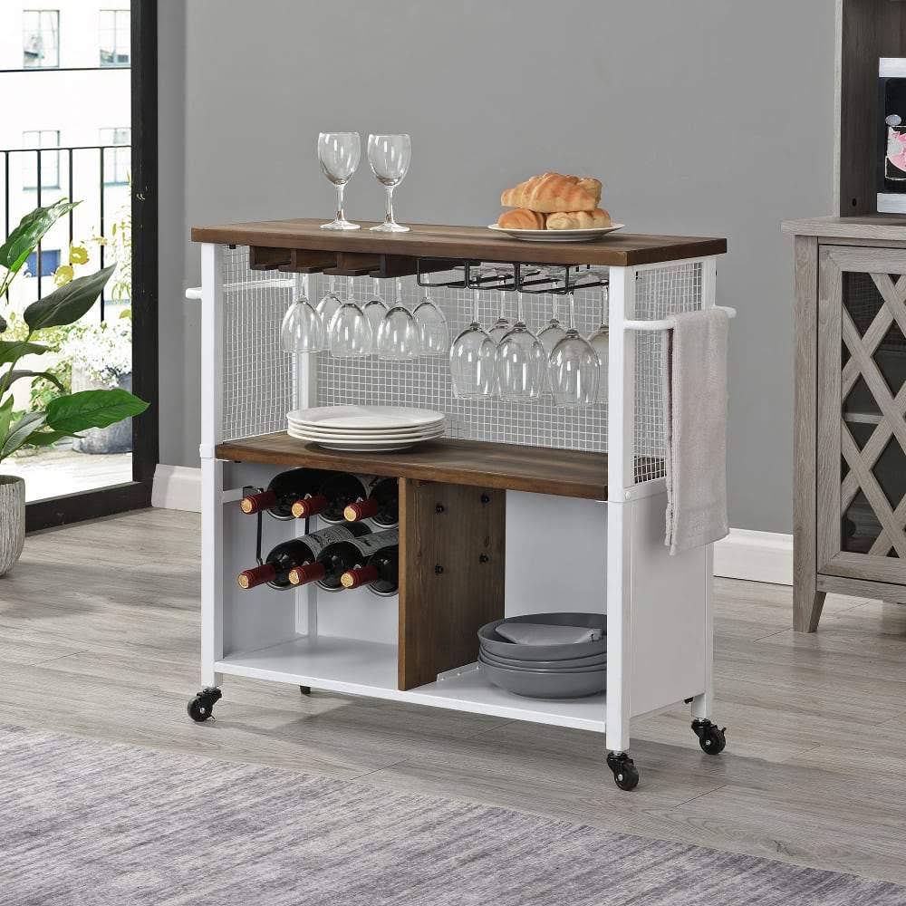 Farmhouse Kitchen Cart - White M4422