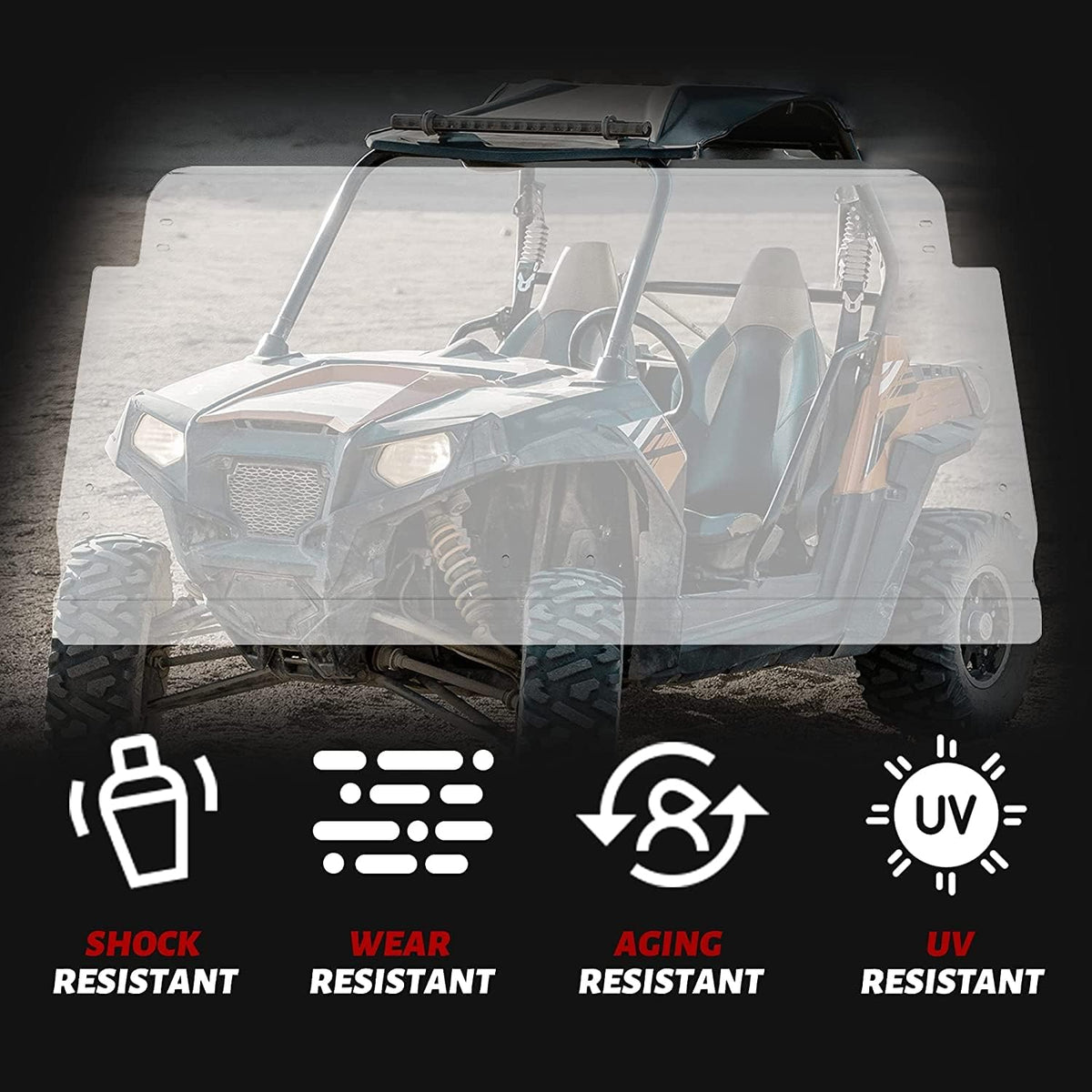 3-in-1 Folding Windshield Clear A56761