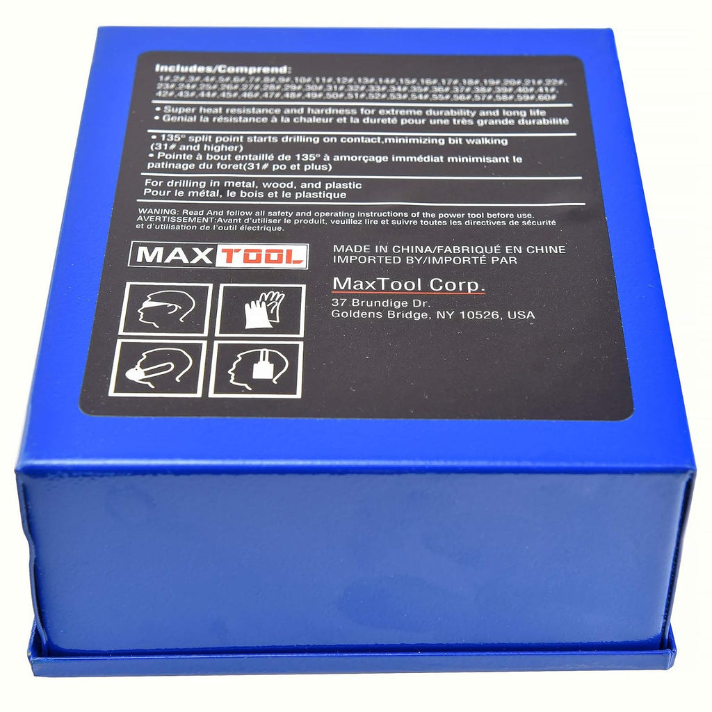 60 Piece High Speed Steel Twist Drill Bit Set M873