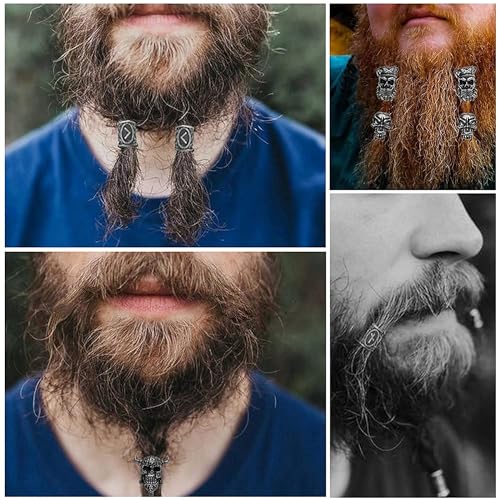 18pcs Stainless Steel Beard Beads V23288