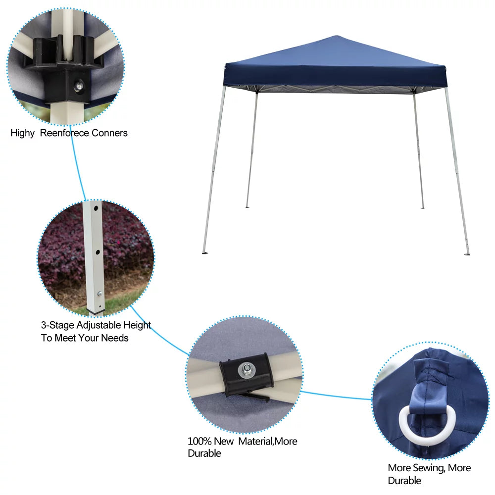 10 x 10FT Waterproof Oxford Pop Up Canopy Tent with Carry Bag D855602