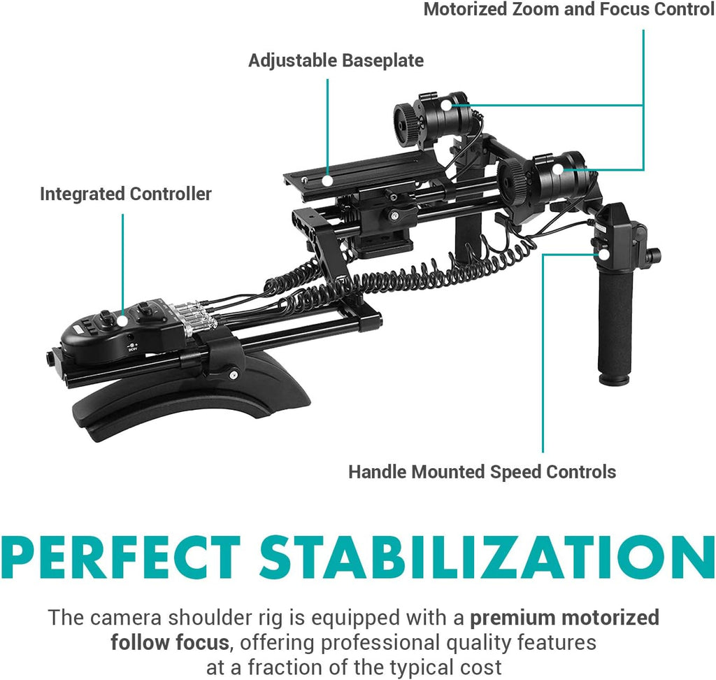 DSLR Shoulder Rig with Follow Focus and Zoom Control W2222