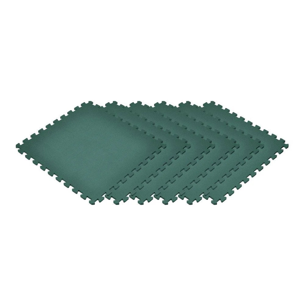 Dark Green 24 in. x 24 in. Eva Foam Interlocking Tile (24-Tile) J8087