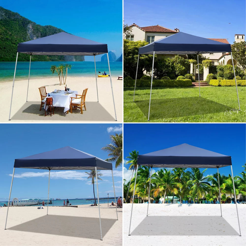 10 x 10FT Waterproof Oxford Pop Up Canopy Tent with Carry Bag D855602