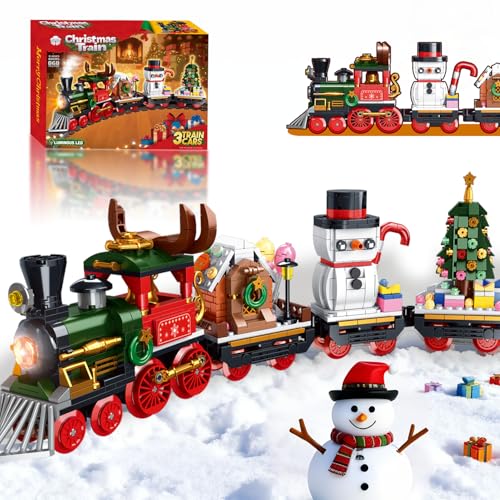 Christmas Train Building Toys Set 868pcs with LED Light E716