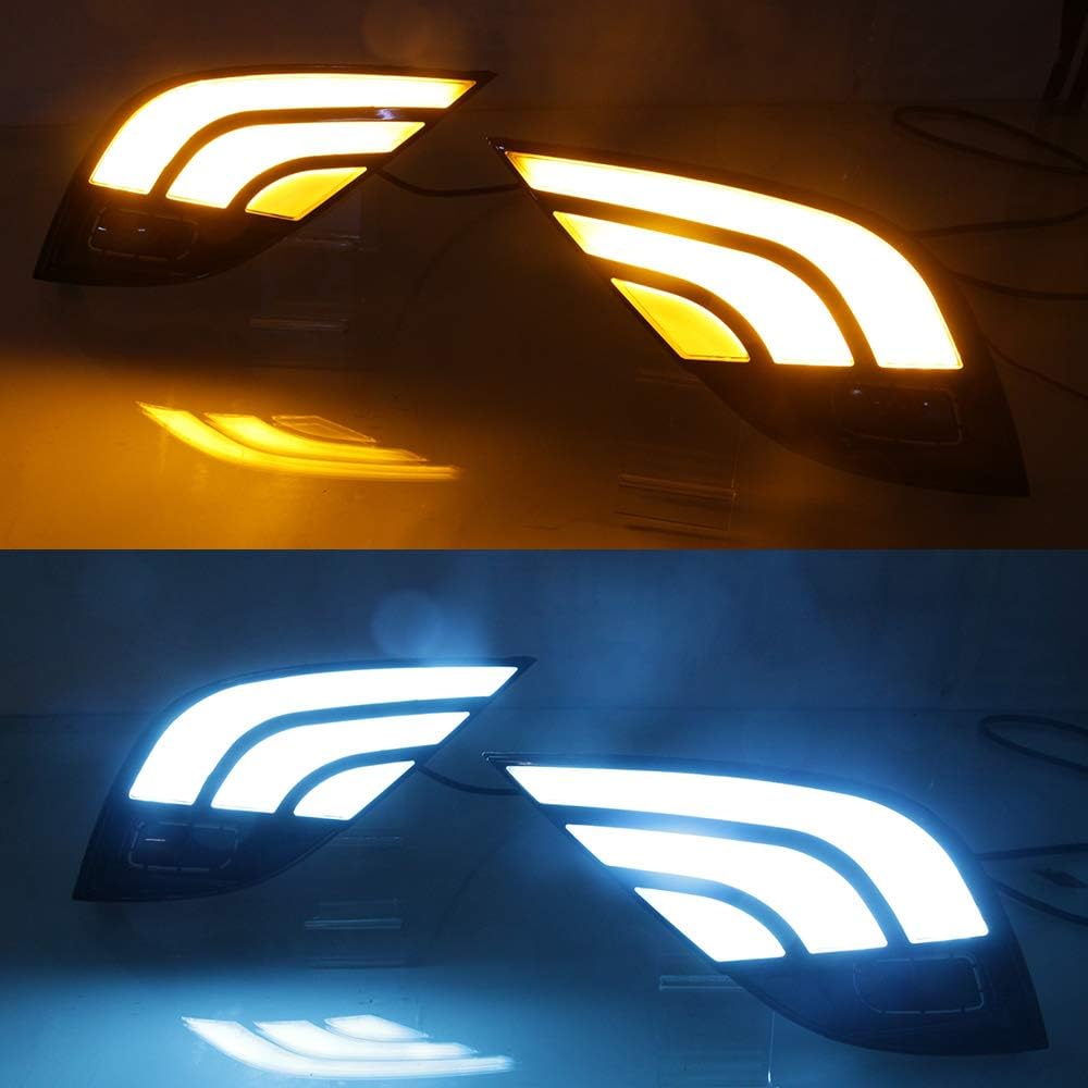 Super Bright LED Daytime Running Light Three-Color DRL 1 Pair M5007