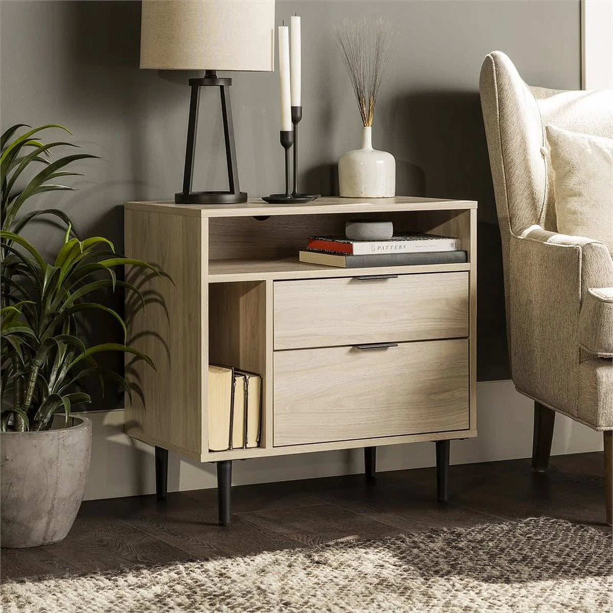 25" Birch Finish Nightstand J925148