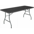 Black 6 Foot Folding Table Z45565