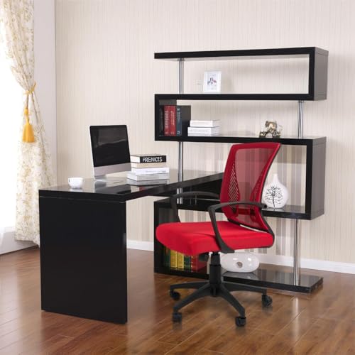 Black Ergonomic Mesh Office Chair with Lumbar Support W90004