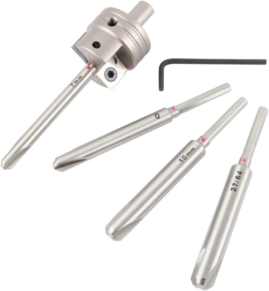 Pen Barrel Trimmer Kits with No-Sharpening Cutting Head, 7mm, 27/64", 10mm Pen Mill Pilot Cutter Shafts, Pack of 2 G222