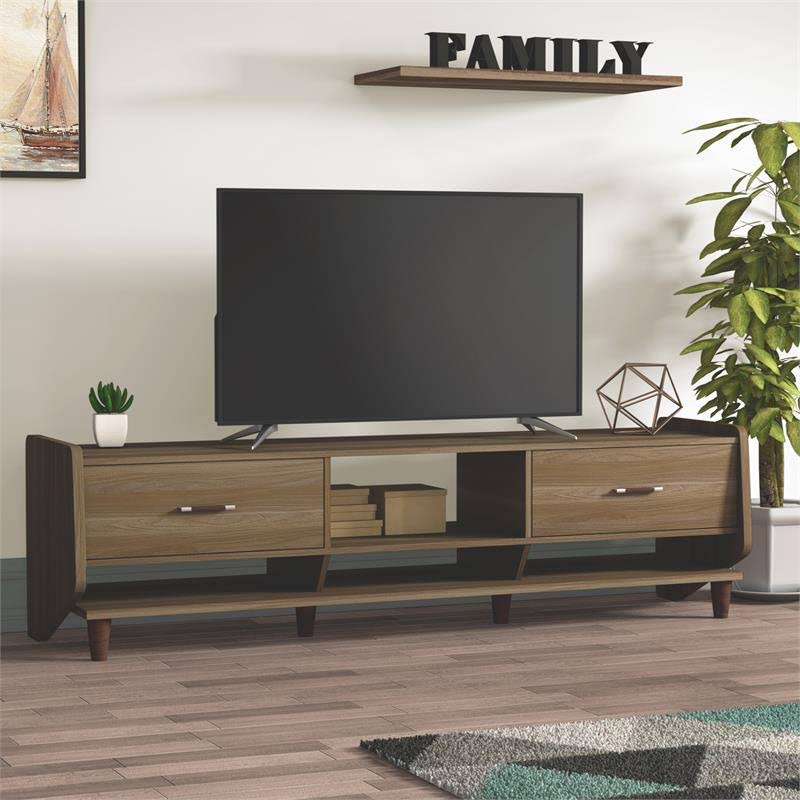 Walnut 70-Inch Wood TV Stand G89395