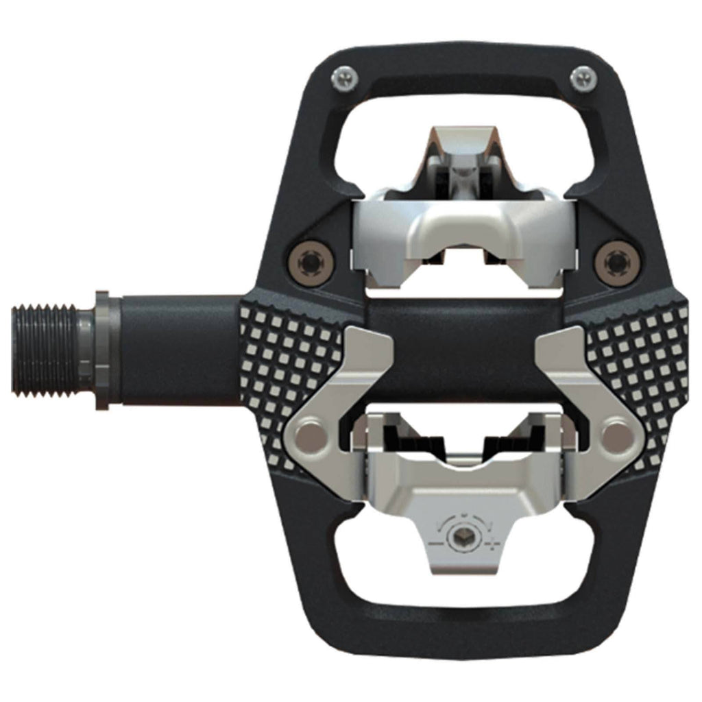 Black MTB Clipless Pedals Aluminum Body Cr-Mo Axle I1608