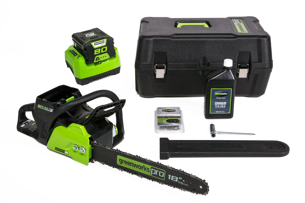 80V 18-inch Cordless Brushless Chainsaw Kit with 2.0 Ah Battery & Charger T33034