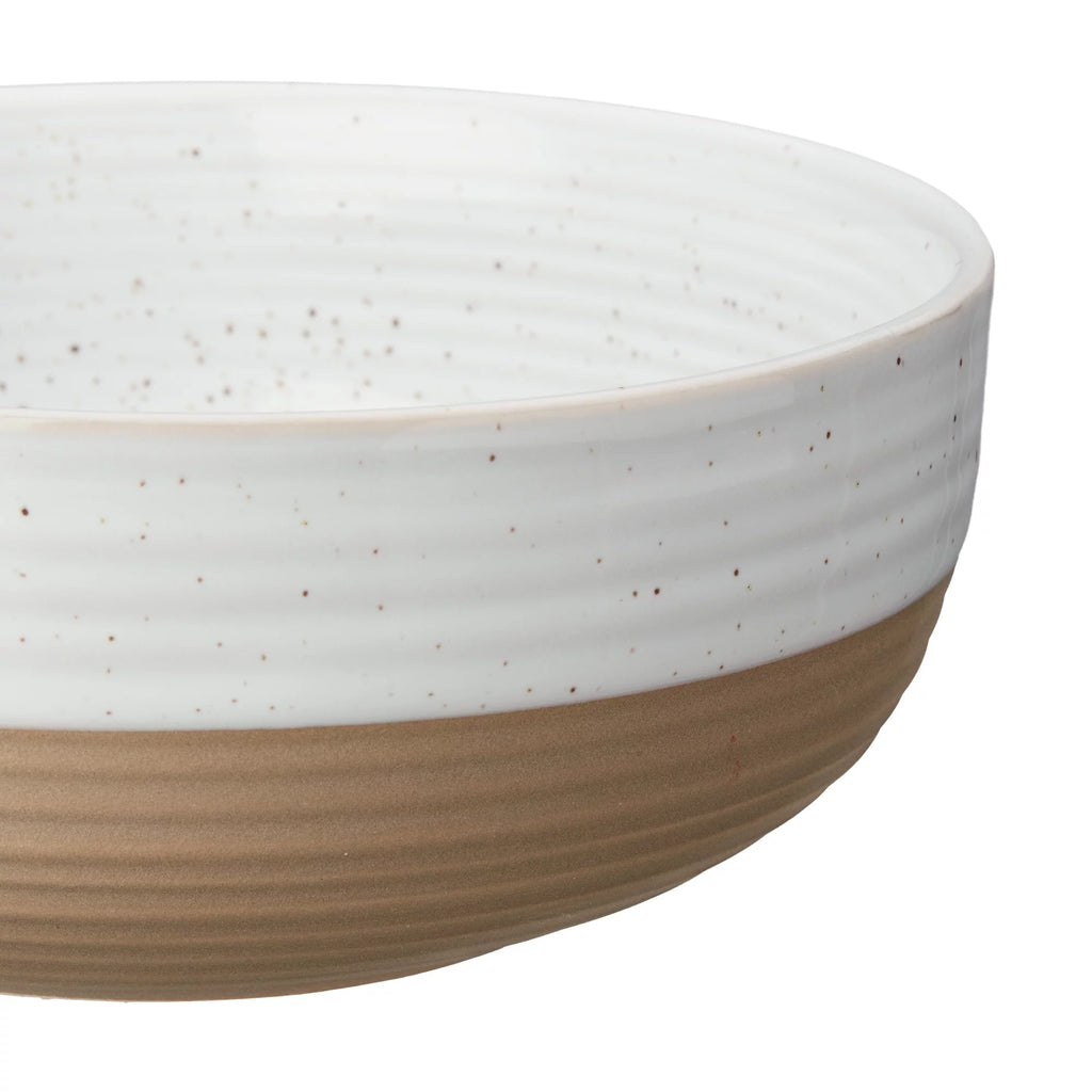 White Round Stoneware 16-Piece Dinnerware Set L36237