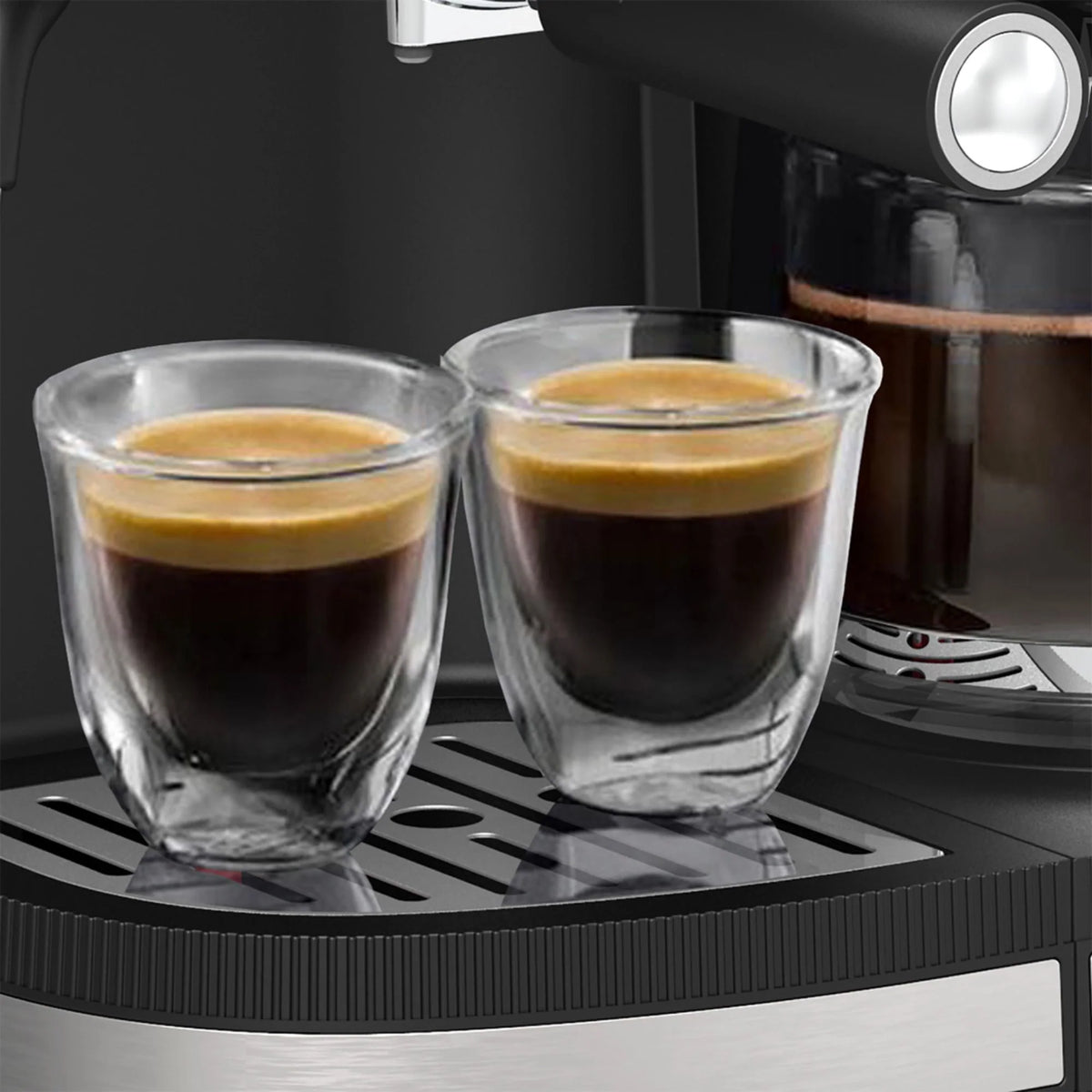 Combo Espresso and Drip Coffee Maker - Stainless Steel V3669