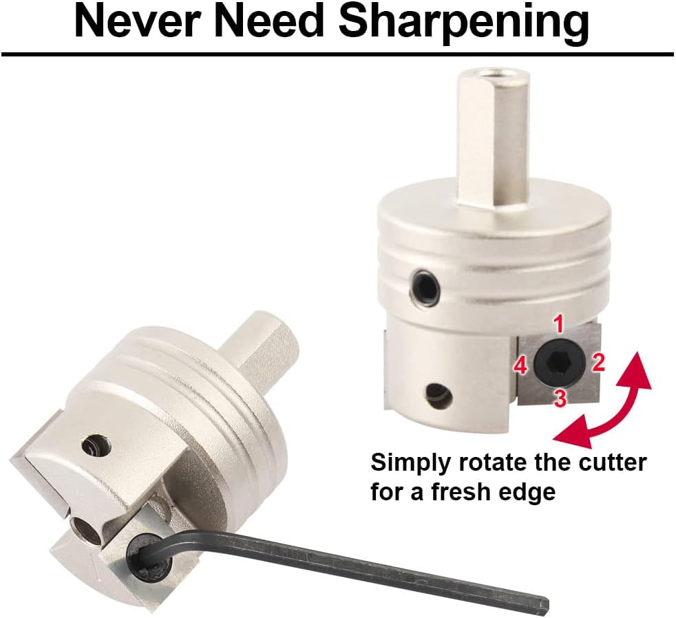 Pen Barrel Trimmer Kits with No-Sharpening Cutting Head, 7mm, 27/64", 10mm Pen Mill Pilot Cutter Shafts, Pack of 2 G222