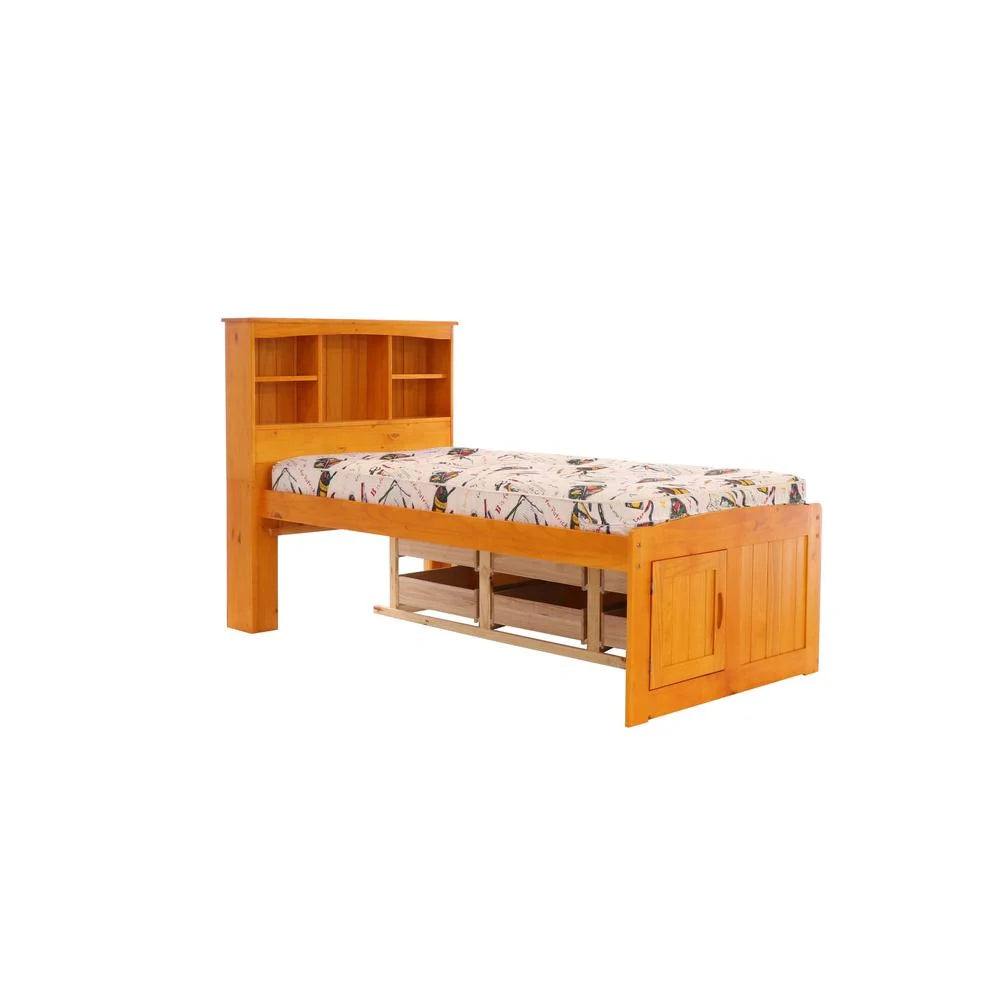 Warm Honey Bookcase Bed C387620