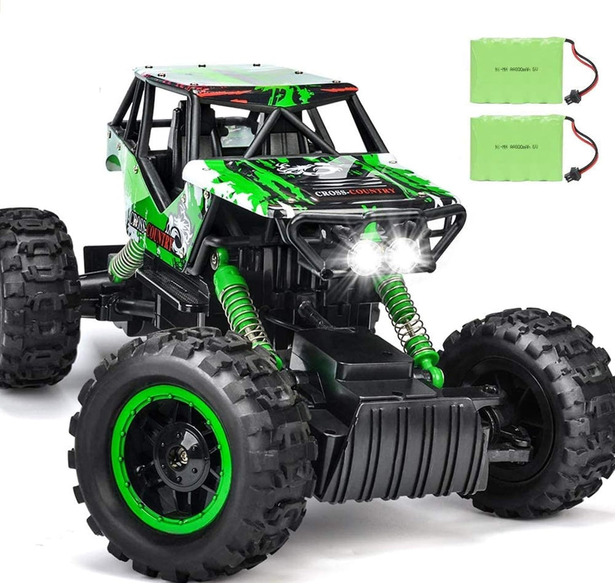 Green 1:12 RC Monster Truck 4WD, Pack of 2 J58554