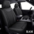 Black Gray Waterproof Faux Leather Full Set Seat Covers P14311